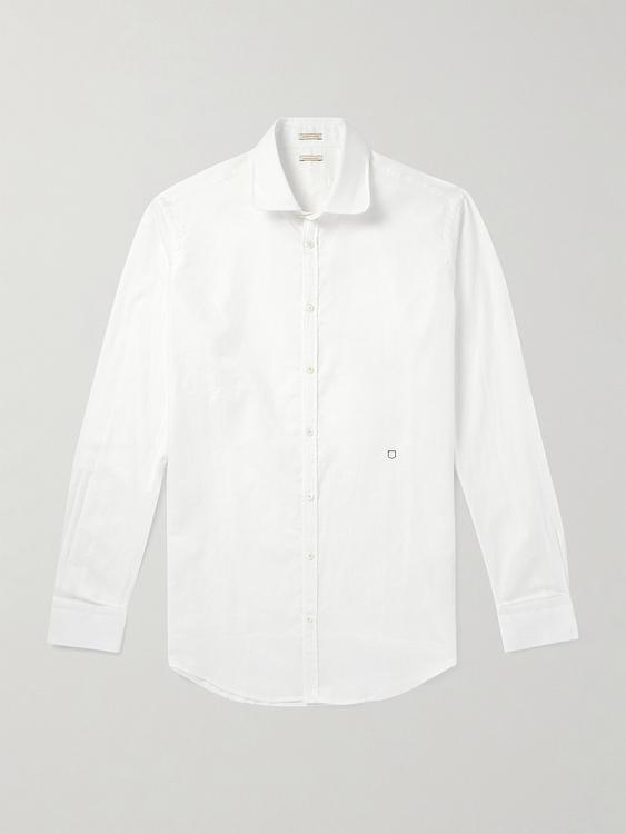 White linen shirt from Massimo Alba