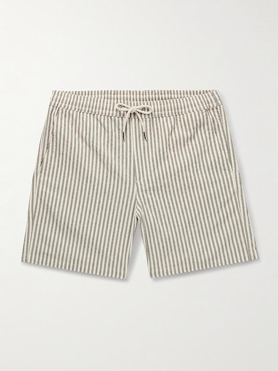 Striped white drawstring shorts from NN07