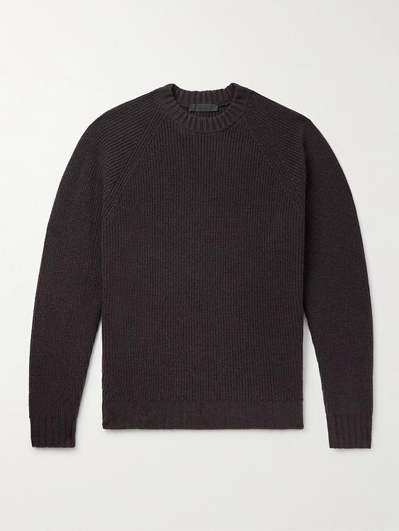 Black cashmere sweater from Saman Amel