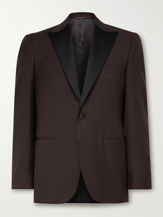 Dark brown tuxedo jacket from Canali
