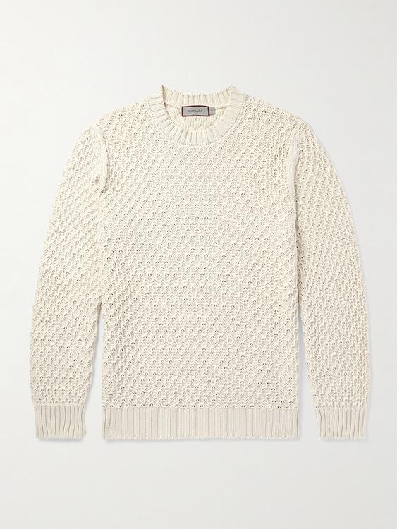 White sweater from Canali