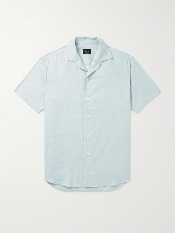 Grey short sleeve polo shirt from Brioni