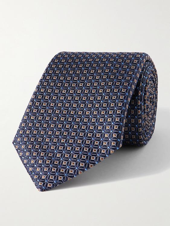Dark blue tie from Canali