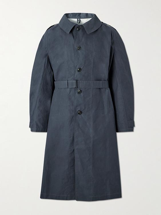 Dark grey trench coat from Ghiaia Cashmere
