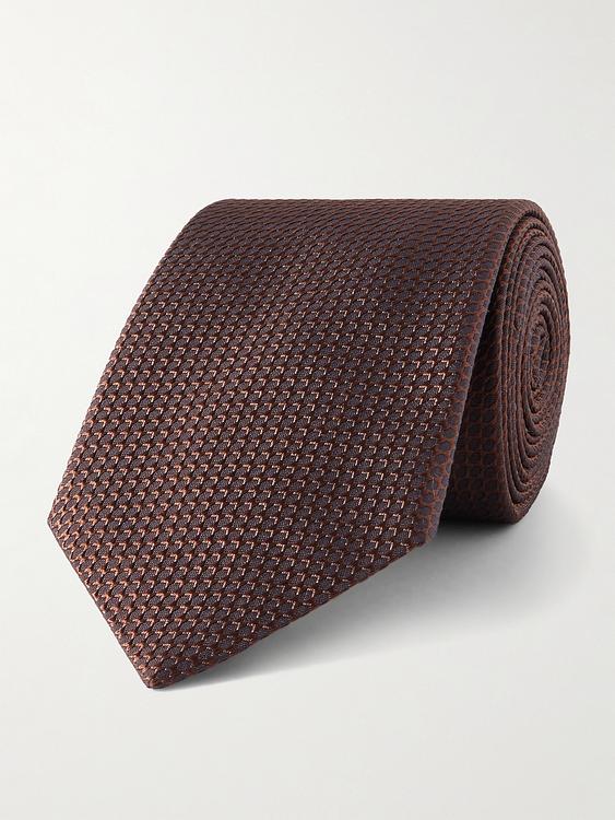 Dark brown tie from Canali