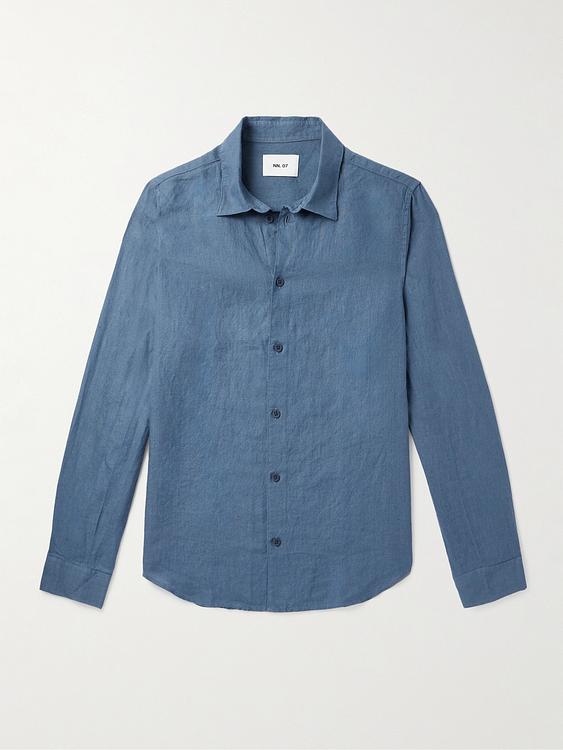 Blue linen shirt from NN07