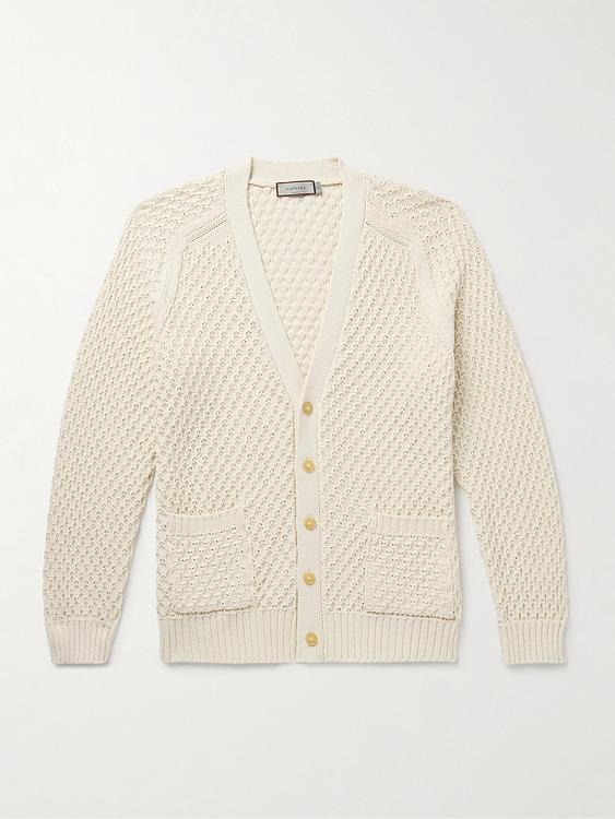 White cardigan from Canali