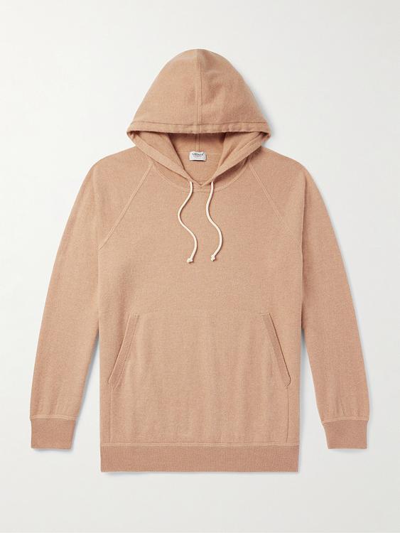 Taupe hooded sweatshirt from Ghiaia Cashmere