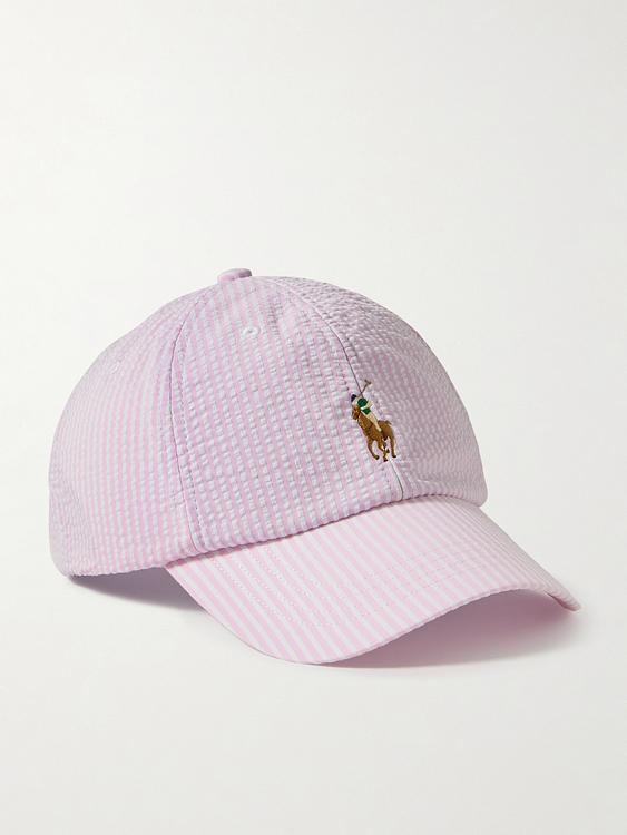 Striped light pink cap from Polo Ralph Lauren