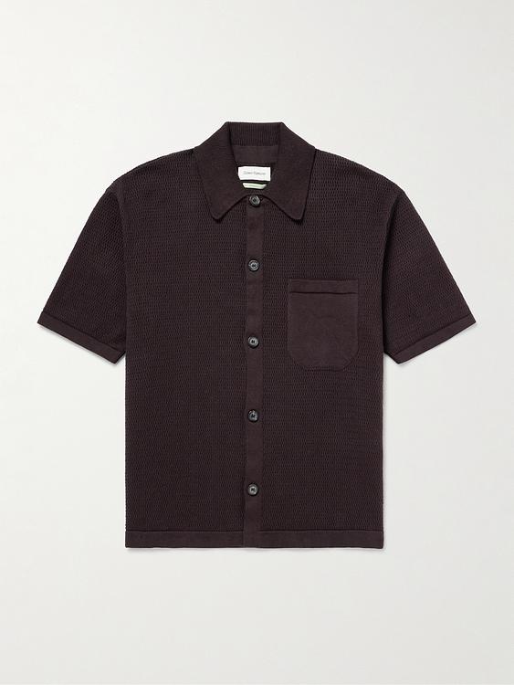 Dark brown short sleeve shirt from Oliver Spencer