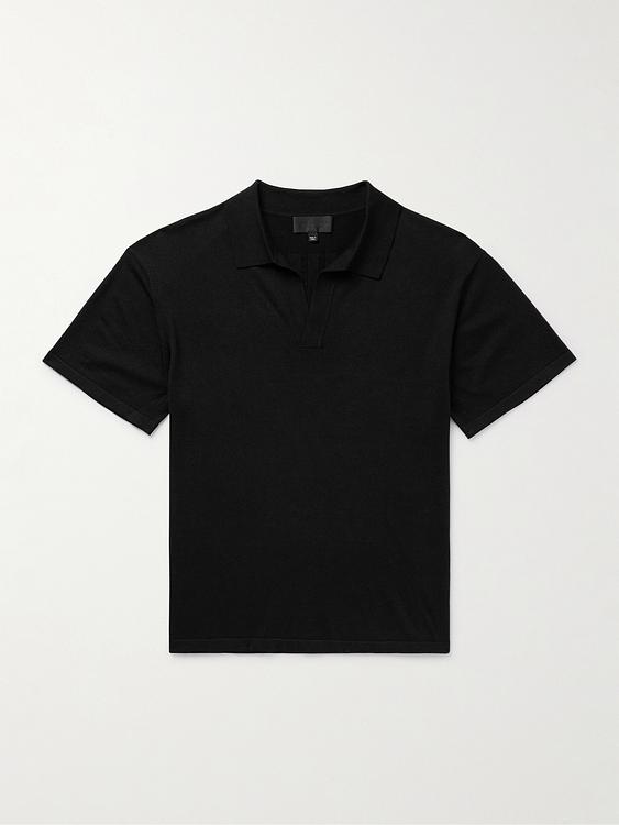 Black short sleeve polo shirt from Nili Lotan
