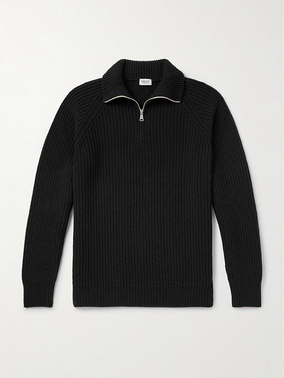 Black half-zip from Ghiaia Cashmere