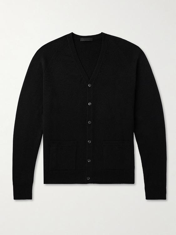 Black cardigan from Saman Amel