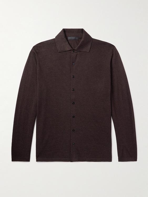 Dark brown casual shirt from Saman Amel