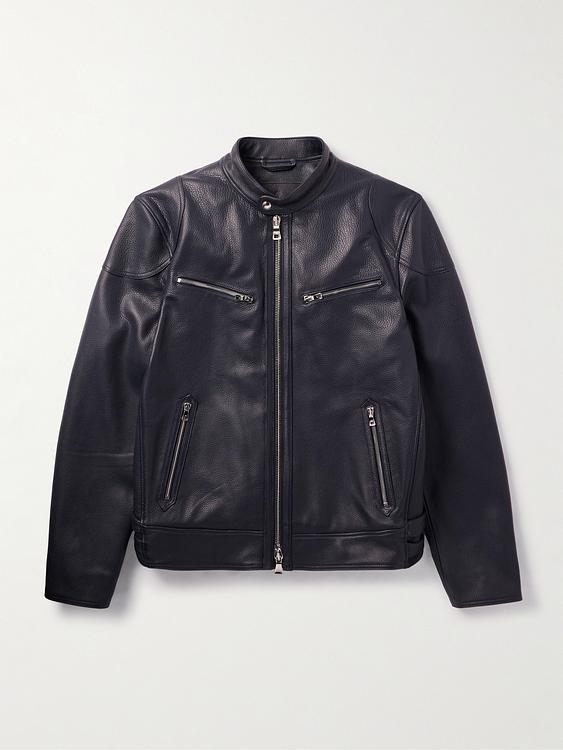 Black leather jacket from Mr P.