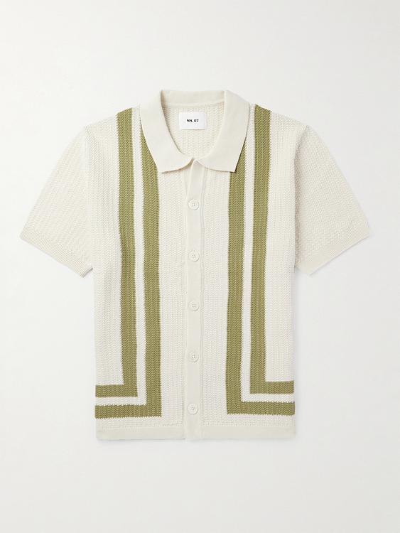 Striped white short sleeve shirt from NN07