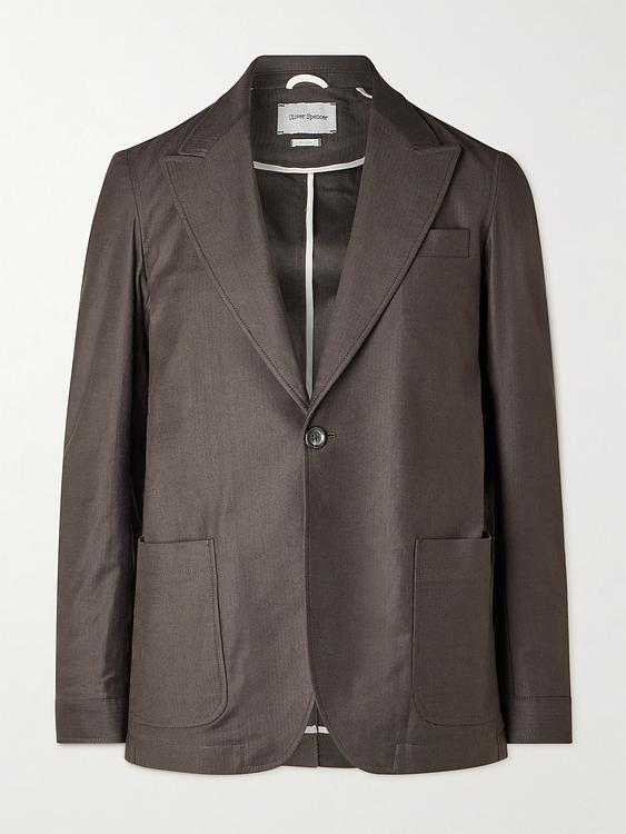 Dark brown suit jacket from Oliver Spencer