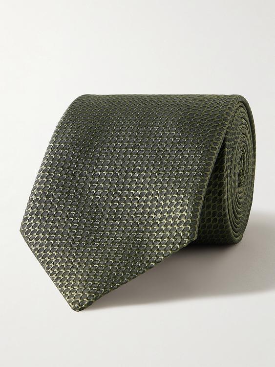 Dark green tie from Canali