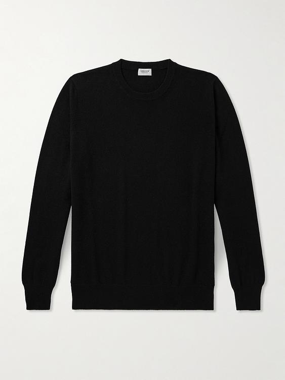 Black cashmere sweater from Ghiaia Cashmere
