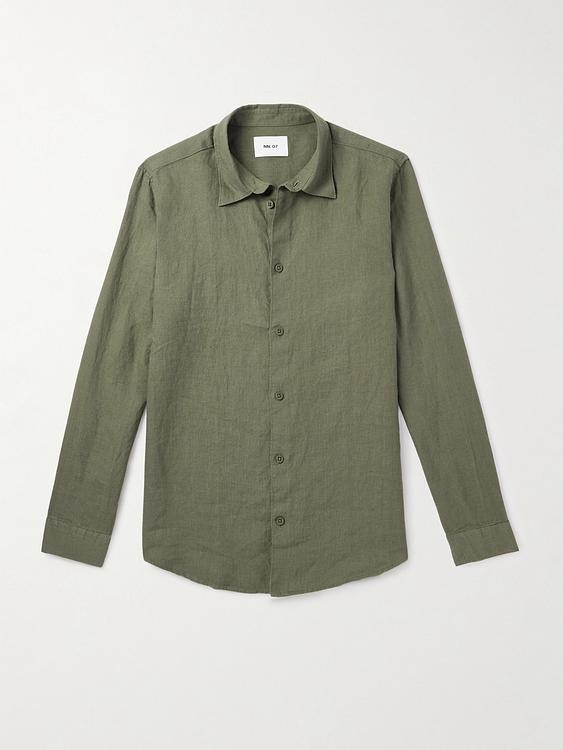 Taupe linen shirt from NN07
