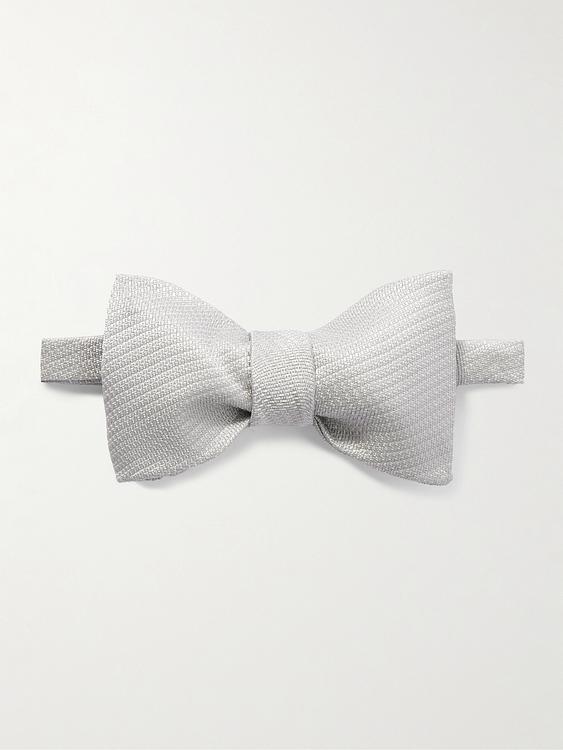 Grey bow tie from Brioni