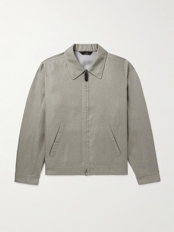 Grey bomber jacket from Brioni