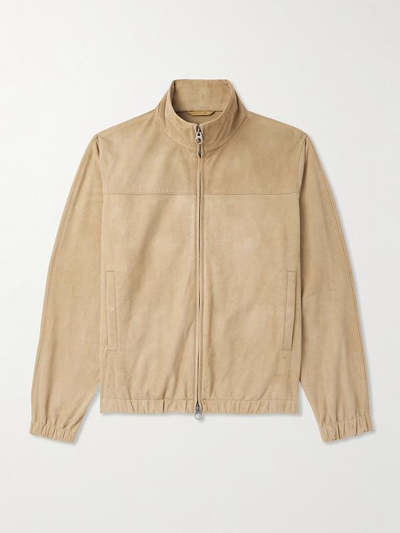 Taupe bomber jacket from Loro Piana