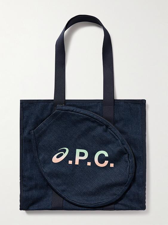 Print black tote bag from A.P.C