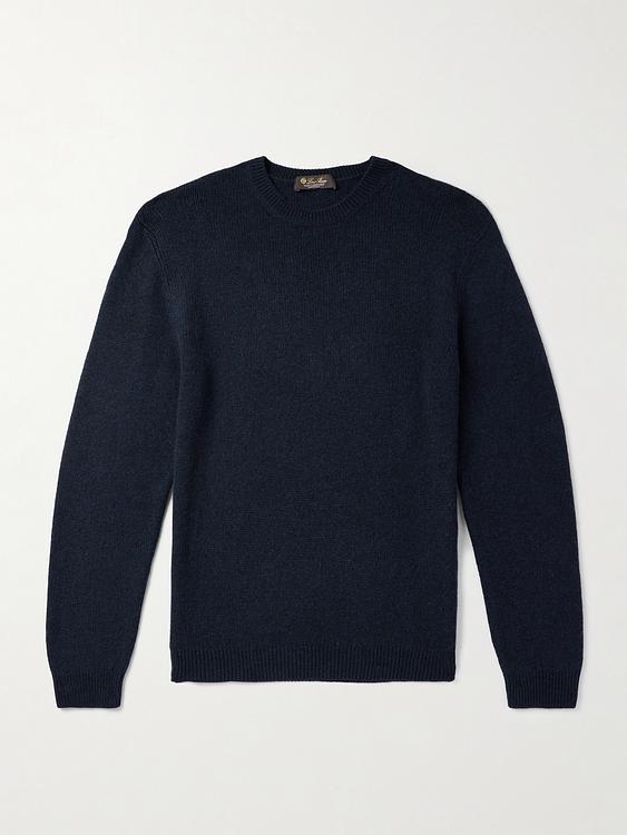 Black cashmere sweater from Loro Piana