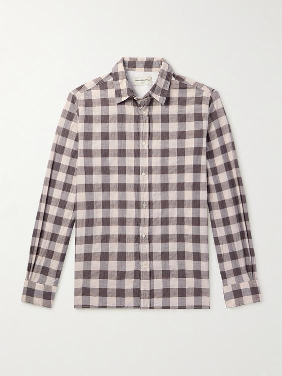 Checkered grey casual shirt from Officine Générale