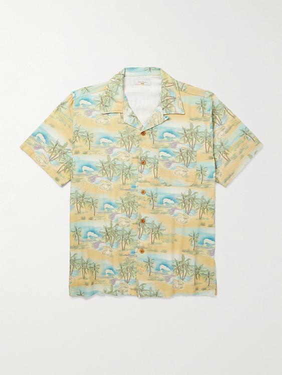 Beige short sleeve shirt from Nudie Jeans