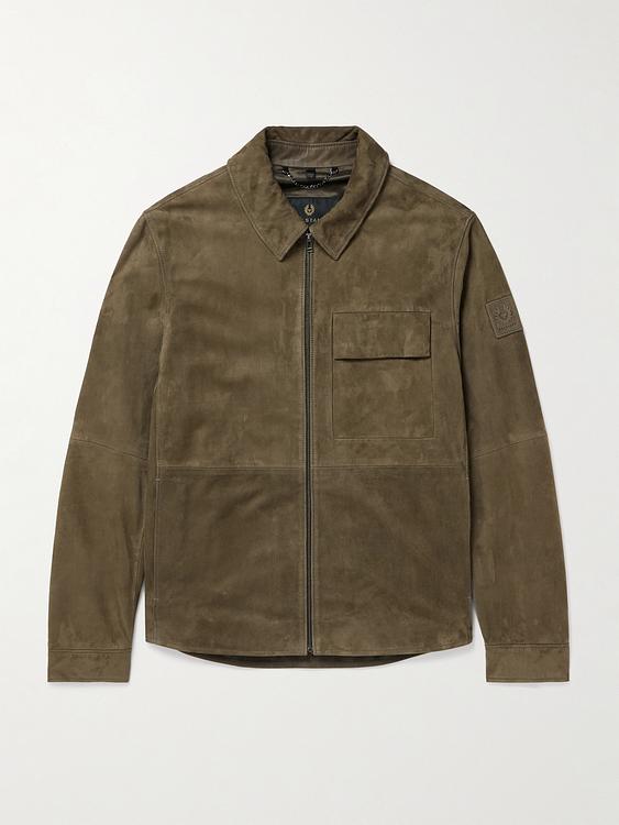Dark green leather jacket from Belstaff