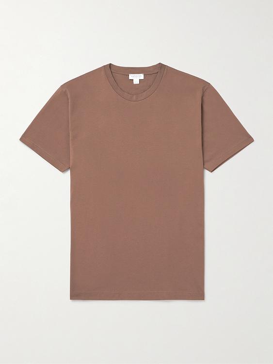 Brown t-shirt from Sunspel