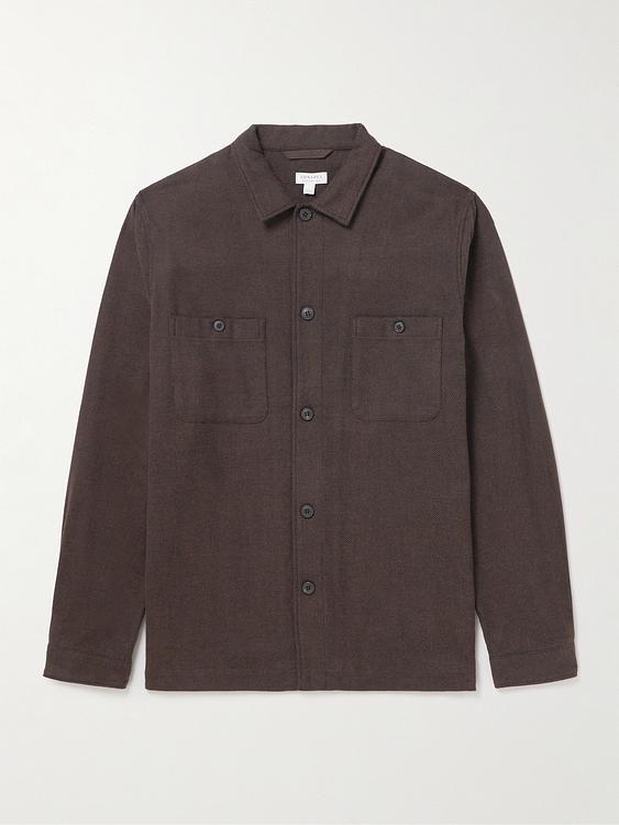 Dark brown overshirt from Sunspel