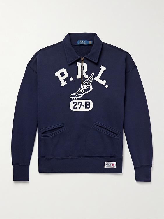Print dark blue hooded sweatshirt from Polo Ralph Lauren