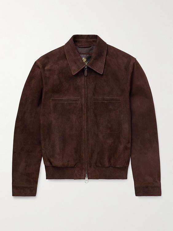 Dark brown leather jacket from Loro Piana