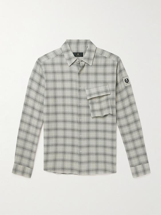 Checkered grey casual shirt from Belstaff