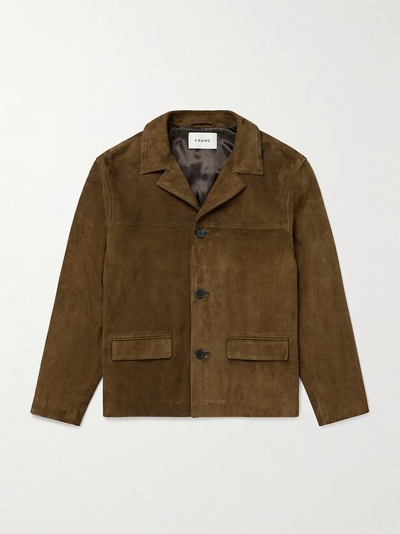 Dark brown leather jacket from Frame