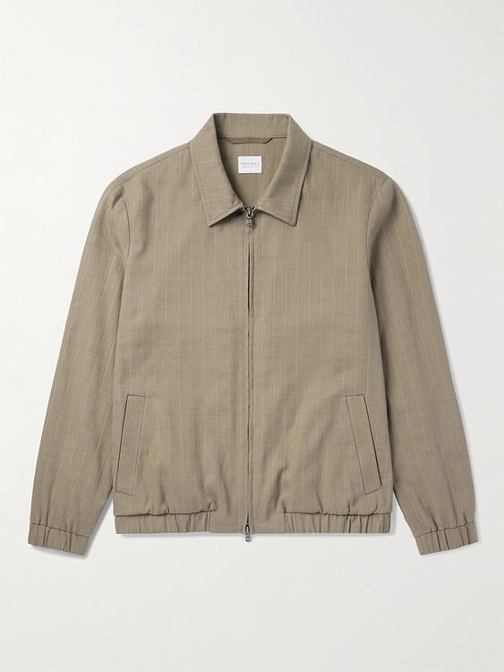 Taupe casual jacket from Sunspel