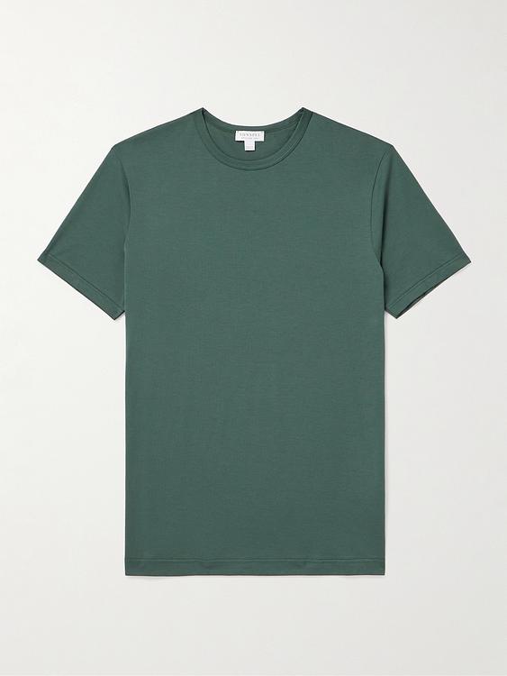 Teal t-shirt from Sunspel