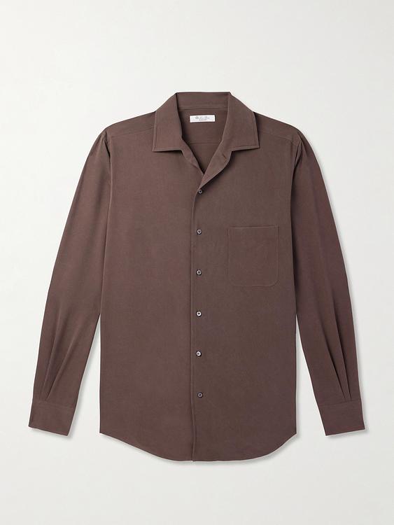 Taupe casual shirt from Loro Piana