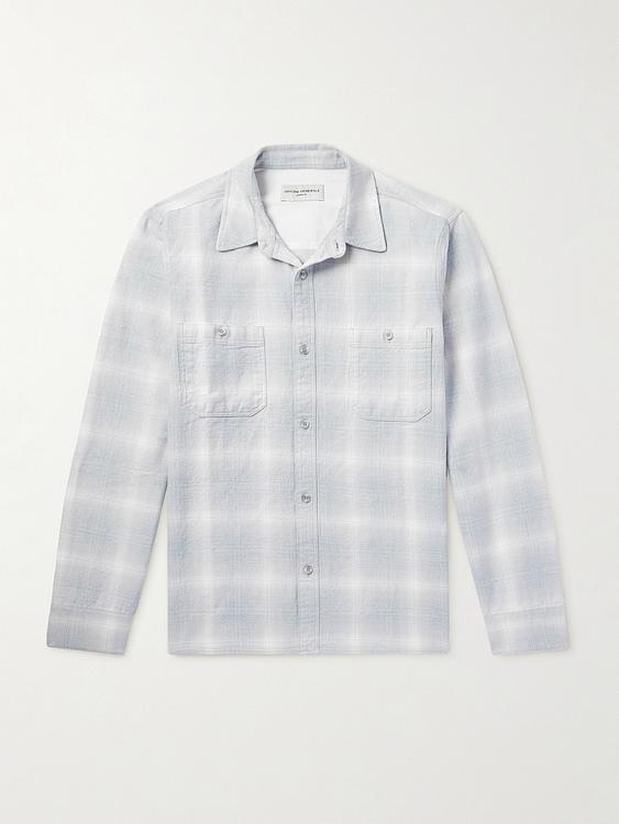Checkered white flannel shirt from Officine Générale