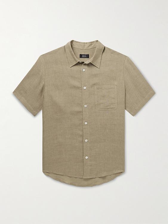 Taupe short sleeve shirt from A.P.C