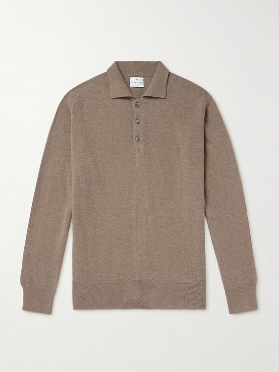 Grey long sleeve polo shirt from Kingsman