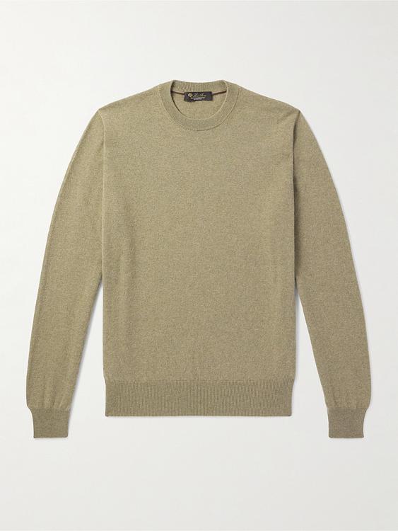 Taupe cashmere sweater from Loro Piana