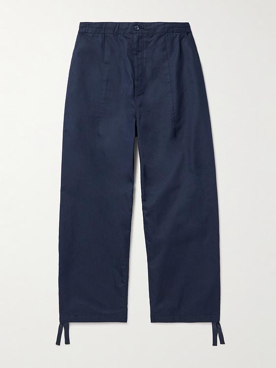 Dark blue casual trousers from Blue Blue Japan