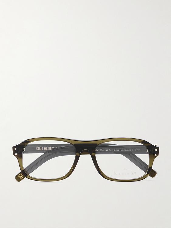Multicolor d-frame glasses from Kingsman