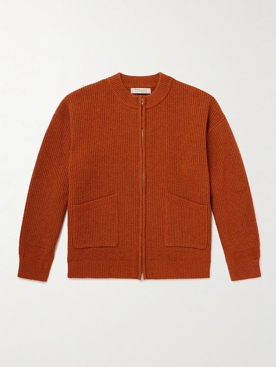 Dark red cardigan from FrizmWORKS