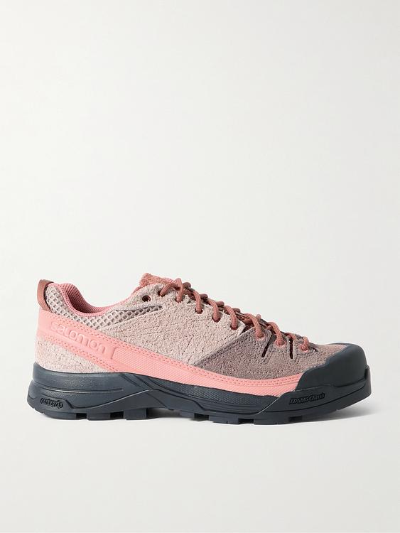 Peach sneakers from Salomon
