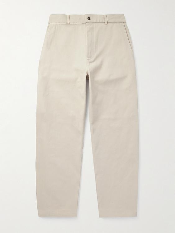 Beige casual trousers from De Bonne Facture